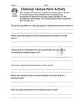 Chemical Texture Perm Activity Worksheet & Key