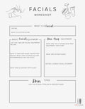 Facial Worksheet