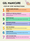 Gel Manicure Step By Steps with Fill in the Blank Worksheet
